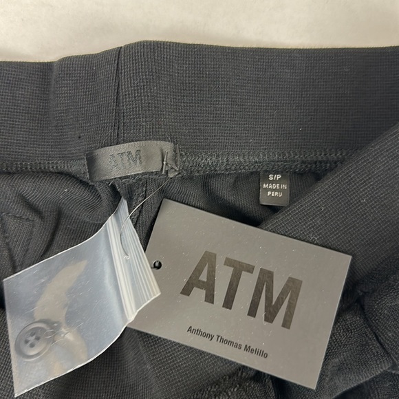 ATM Men's Black Red Side Stripped Stretch Waist Athletic Shorts Size Small - Picture 7 of 7